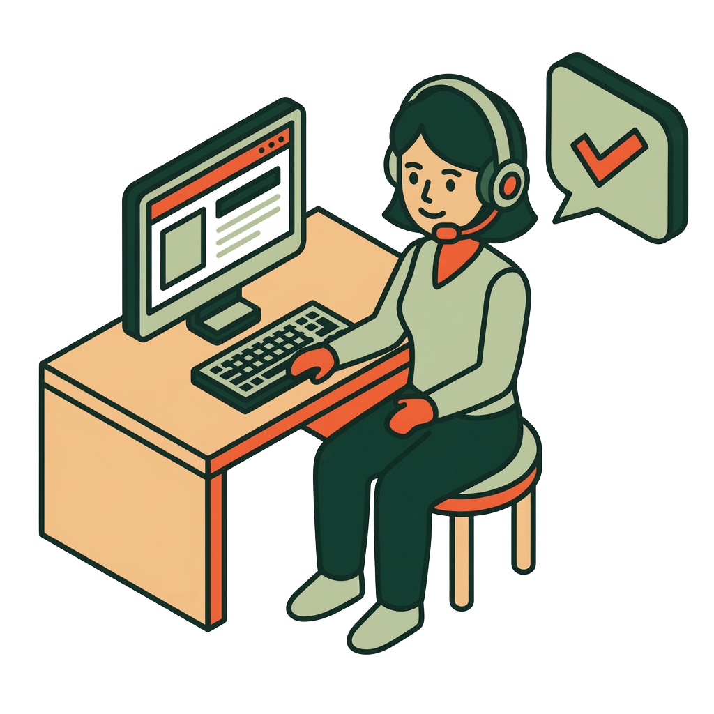 Support agent ready to help